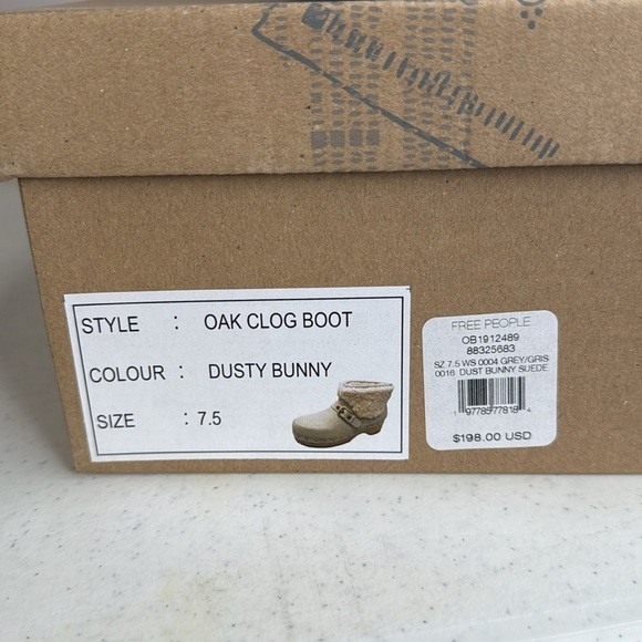 Free People Oak Clog Boots Dusty Bunny Sz 7.5 - Picture 12 of 12